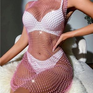 Sparkle Net Beach Cover Up